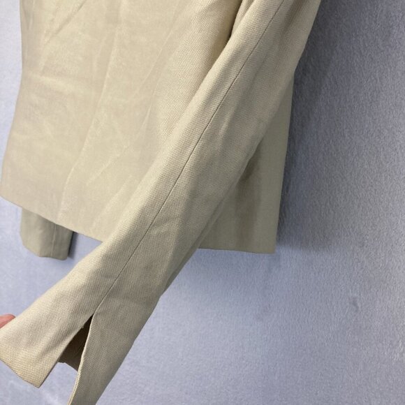 Chicos 2 Linen Blend Blazer Womens Large 12 Button Lined Lightweight Jacket Suit - Picture 12 of 13